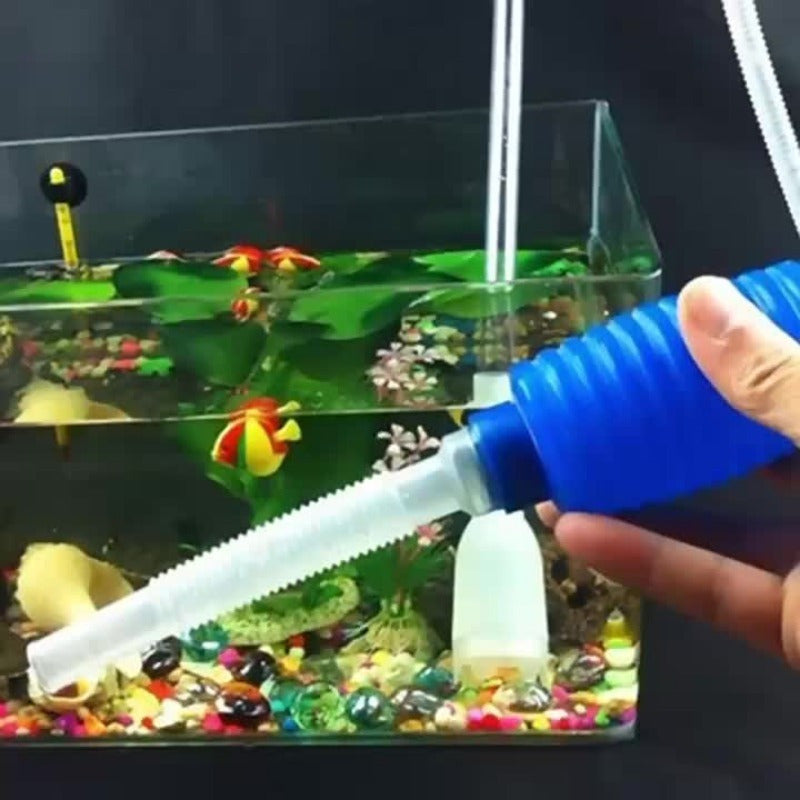 Easy-to-use aquarium siphon for fast water changes and gravel cleaning.