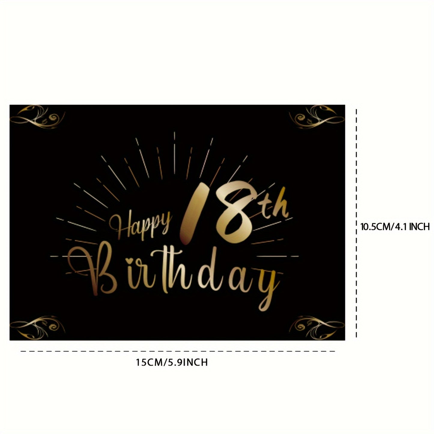 18th Birthday Champagne & Wine Labels with Elegant Gold Accents - Festive Keepsake Stickers (15.01x10.49 cm) for Birthday Party Décor.