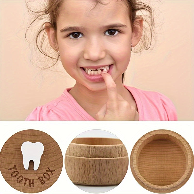 Adorable 3D Carved Wooden Tooth Fairy Box - Perfect Keepsake for Christmas, Halloween, Thanksgiving, New Year's, or Valentine's Day Gift