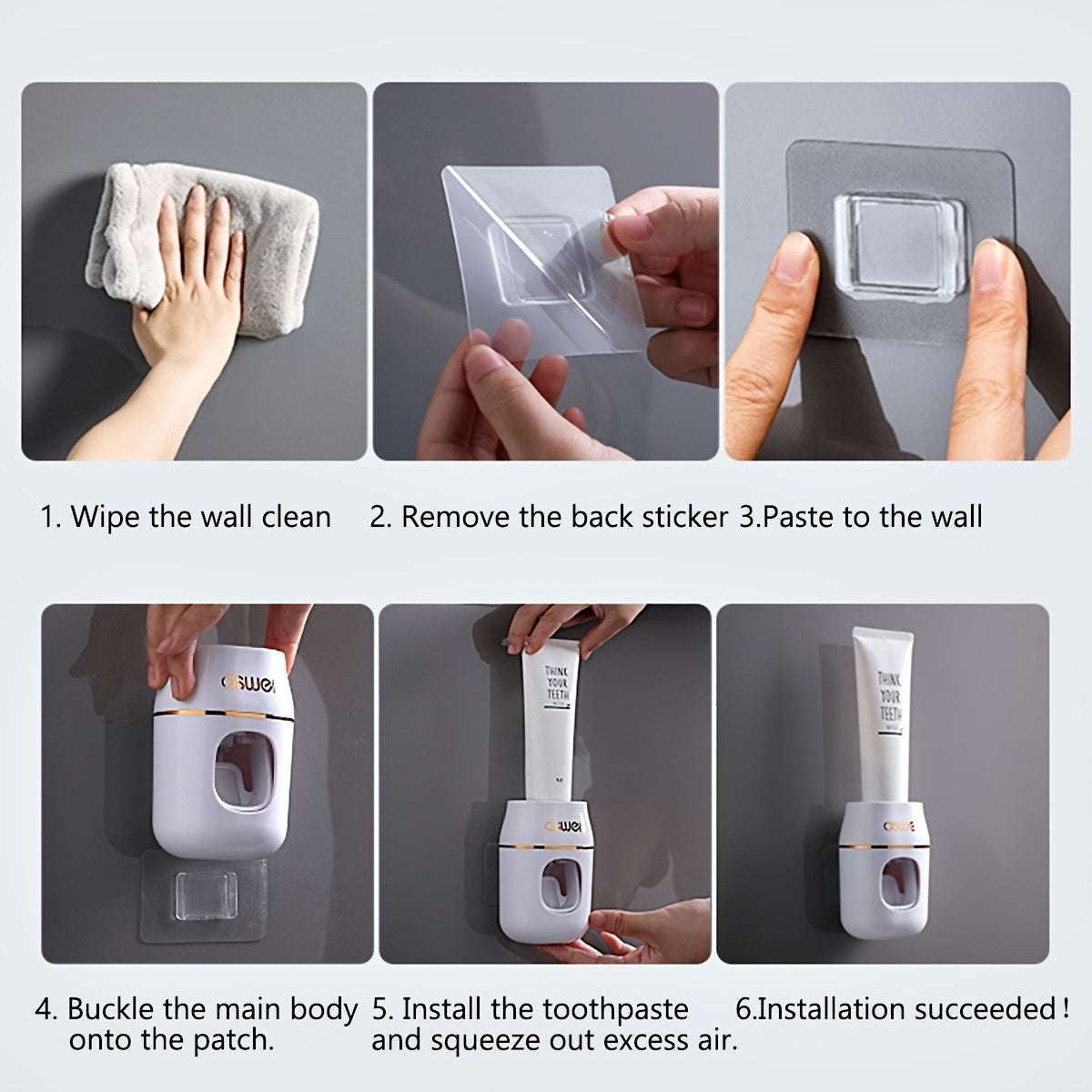 Upgrade your bathroom with our Easy-Install Wall-Mounted Toothpaste Squeezer & Storage Rack for hygienic, automatic toothpaste dispensing. Organize your bathroom with no-touch convenience.