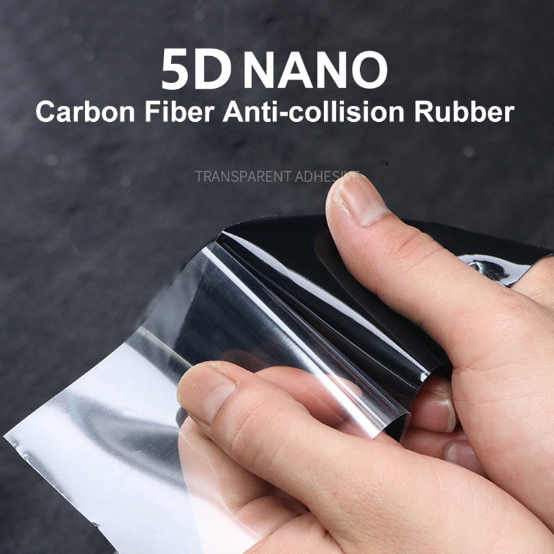 5D Carbon Fiber Car Protective Film for door sill, pedal, mirror, and door edge - waterproof, universal fit.