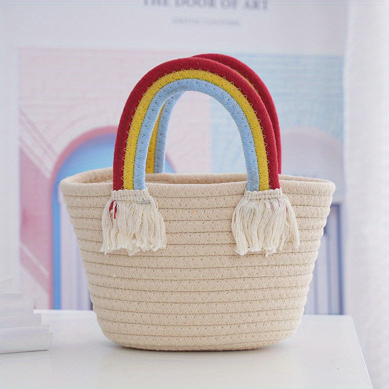 Knitted Gift Bag made of Cotton Thread - Perfect for Christmas, Halloween, Thanksgiving, New Year's, and Valentine's Day Gifts