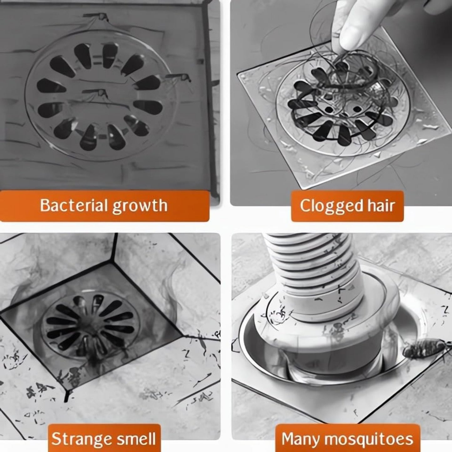 Self-adhesive disposable floor drain stickers for hair trapping. Keep drains clog-free with this 5.0 meter roll.