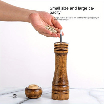 Set of 2/3 wooden salt and pepper grinders, including a wood pepper mill. Optional wooden tray for display. Manual grinding for freshly ground sea salt and pepper. Perfect for dinner table settings and kitchen tools. Ideal Christmas gifts and kitchen