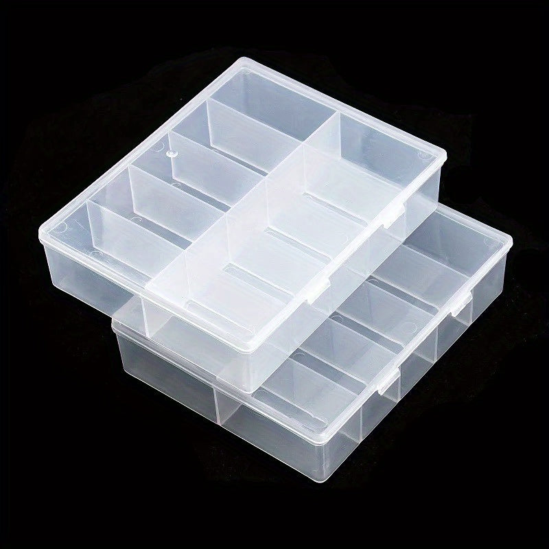 1pc Clear Storage Box with 10 Grids for Jewelry, Beads, Nail Art, and more. Makes a great gift for any occasion.