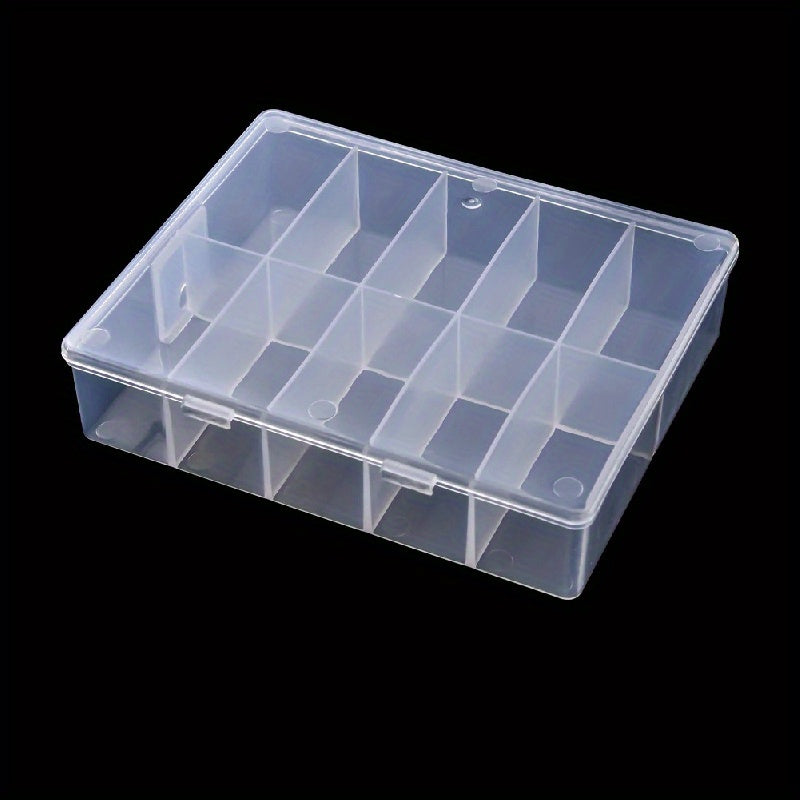 1pc Clear Storage Box with 10 Grids for Jewelry, Beads, Nail Art, and more. Makes a great gift for any occasion.