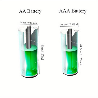 AAA and AA rechargeable batteries with 1.5V and capacities of 4100mAh and 2800mAh for use in flashlight, toys, watches, and MP3 players.