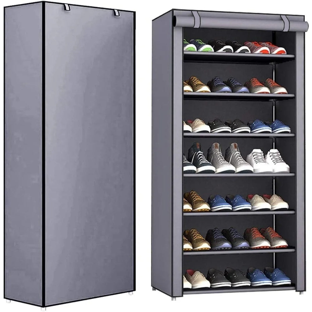 Dustproof Multi-Layer Shoe Rack Storage Cabinet: Simplistic and Modern Shoe Organizing Solution for Home - Space Saving Design with Dustproof Non-Woven Material - Ideal for Dormitories and Entryways