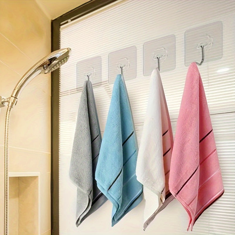 10 adhesive waterproof hooks for kitchen and bathroom, no drilling needed