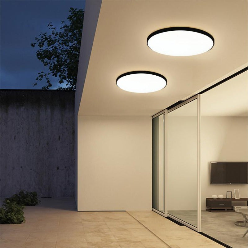 36.83cm ultra-thin dimmable LED ceiling light in black/white/golden for various rooms.