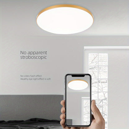 36.83cm ultra-thin dimmable LED ceiling light in black/white/golden for various rooms.