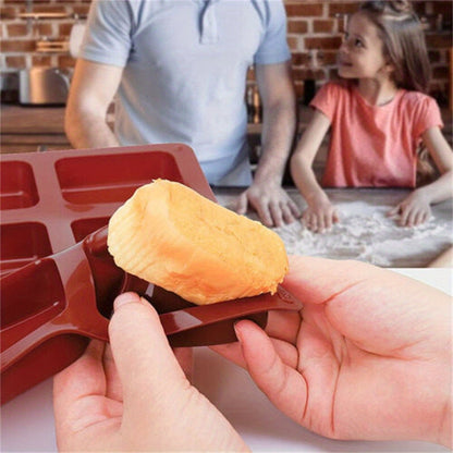 This listing includes a set of 2 Non-Stick Silicone Cake Molds, featuring a Rectangular Bread Baking Pan. These versatile molds can be used for creating brownies, bread, chocolate cakes, mousses, and more. They are perfect for handmade dessert creations