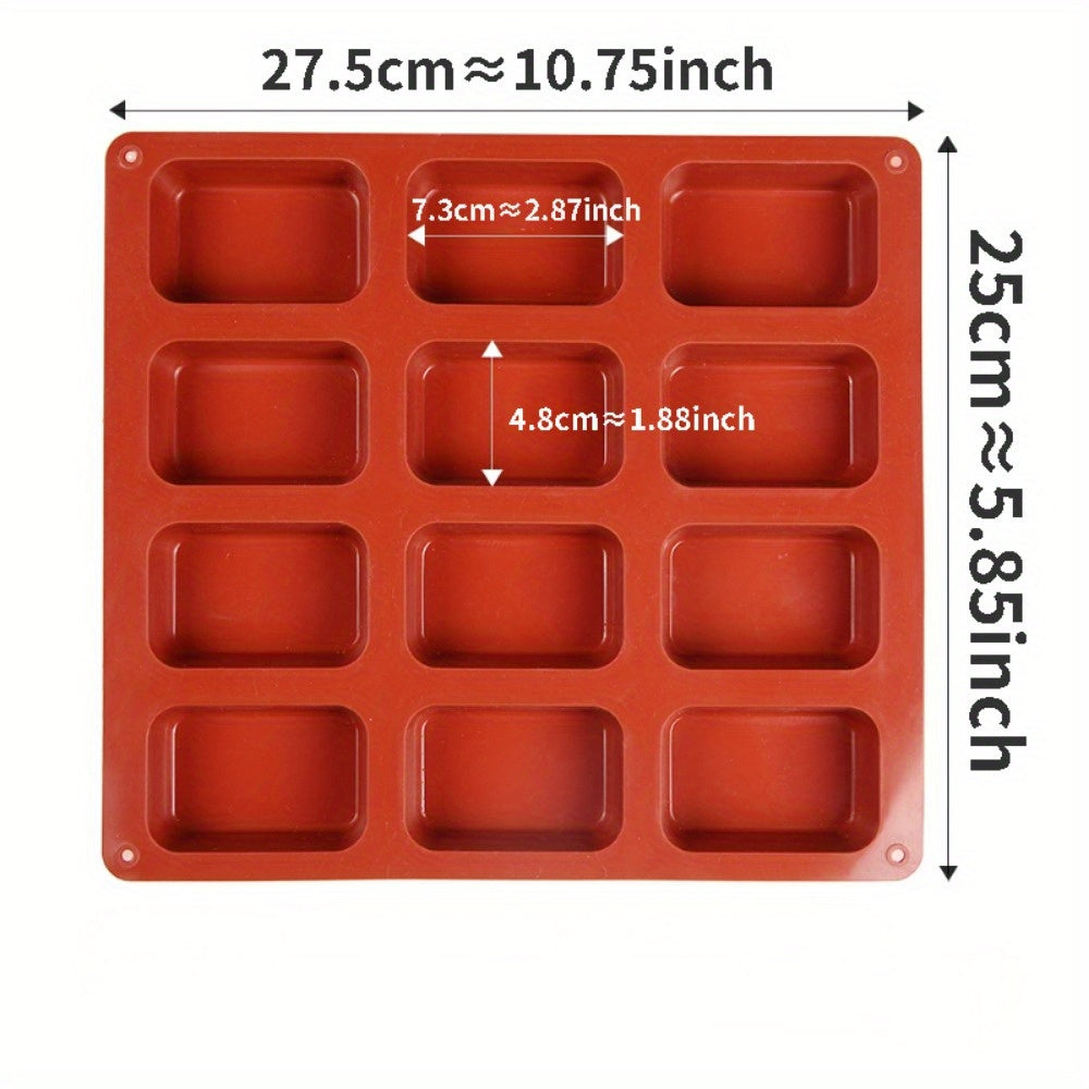 This listing includes a set of 2 Non-Stick Silicone Cake Molds, featuring a Rectangular Bread Baking Pan. These versatile molds can be used for creating brownies, bread, chocolate cakes, mousses, and more. They are perfect for handmade dessert creations