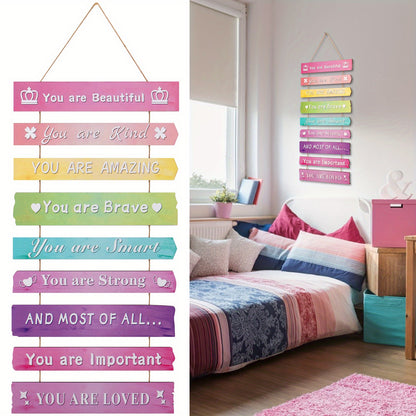 Dream and space inspired wooden wall art featuring vibrant quotes, crown and heart designs. Ideal for bedrooms, nurseries, dorms, and classrooms. Makes a perfect gift for encouragement or space-themed room decor.