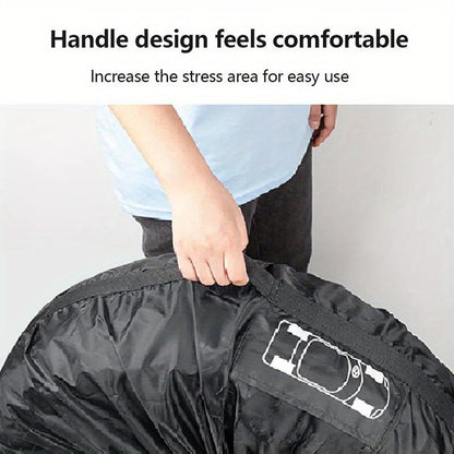 Set of 4 tire cover storage bags for spare tires, portable wheel accessories.