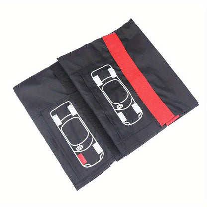 Set of 4 tire cover storage bags for spare tires, portable wheel accessories.