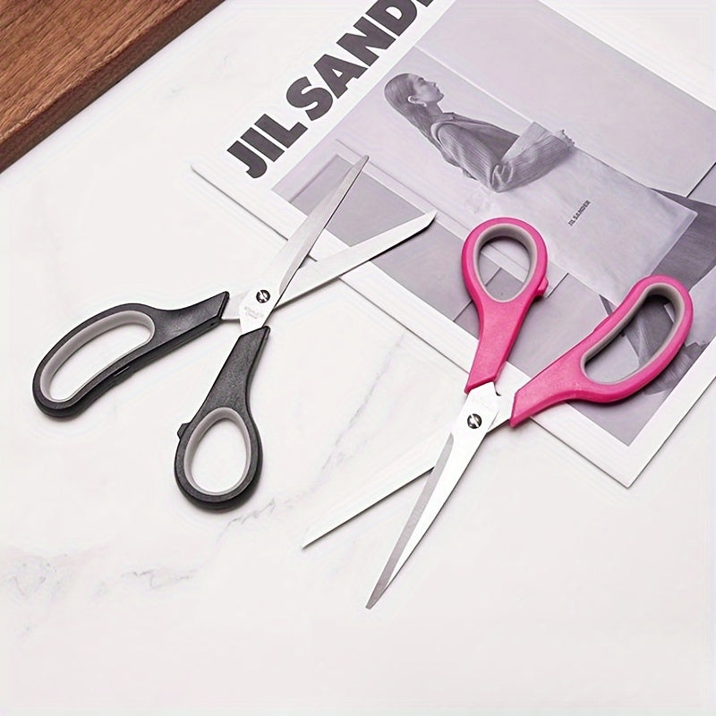 Set of 2 Stainless Steel Multipurpose Shears for Cutting Meat, Fabric, and Crafts - Durable Kitchen Scissors for Household and Student Use