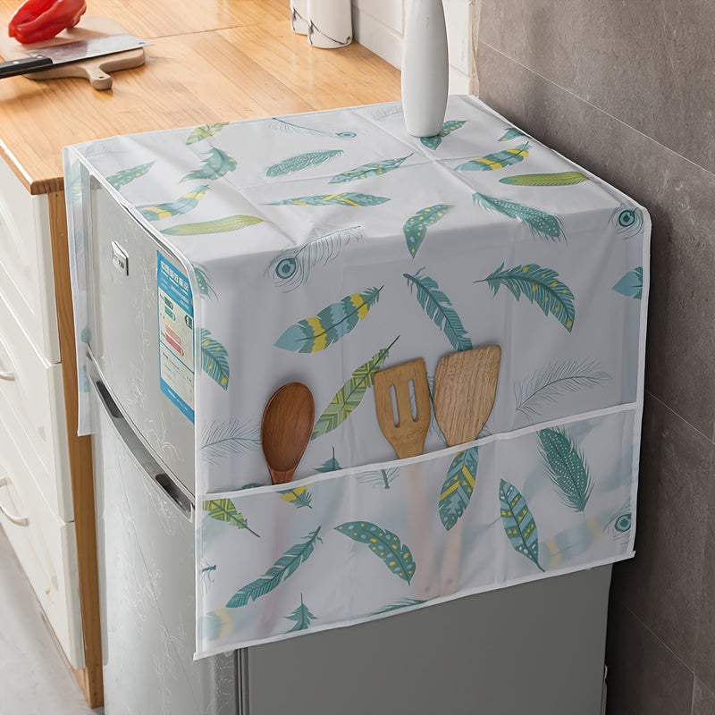 Protect your refrigerator and washing machine with this waterproof dust cover. It also features storage pockets for added convenience. Keep your kitchen and laundry appliances organized and safe with this multi-use protection solution.