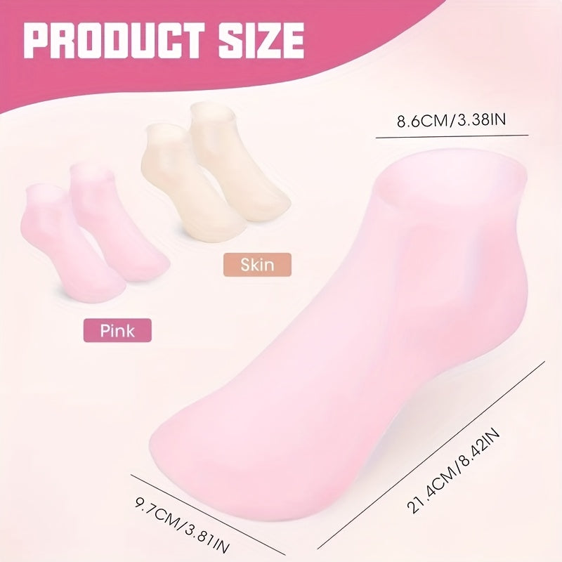 Silicone moisturizing foot socks for cracked feet with massage and moisturizing gel, ideal as a Mother's Day gift.