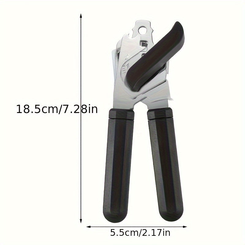 3-in-1 Can Opener made of durable Stainless Steel, featuring a multifunctional design for opening cans and bottles with ease. Boasting a powerful grip and ergonomic design, this tool is perfect for use during Christmas, Halloween, Easter, Hanukkah