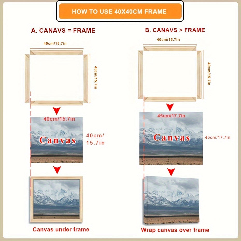 DIY Solid Wood Canvas Picture Frame for Stunning Diamond Oil Paintings and Wall Art, Perfect for Home Decor.