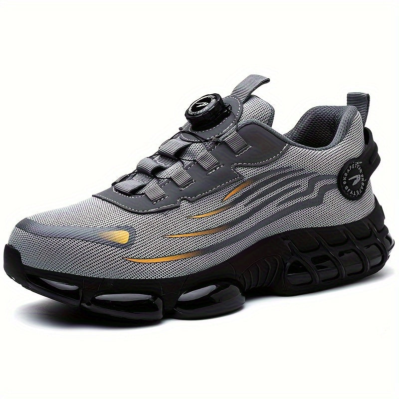 Steel Toe & Puncture Proof Safety Shoes for Men with Non Slip Rubber Sole.