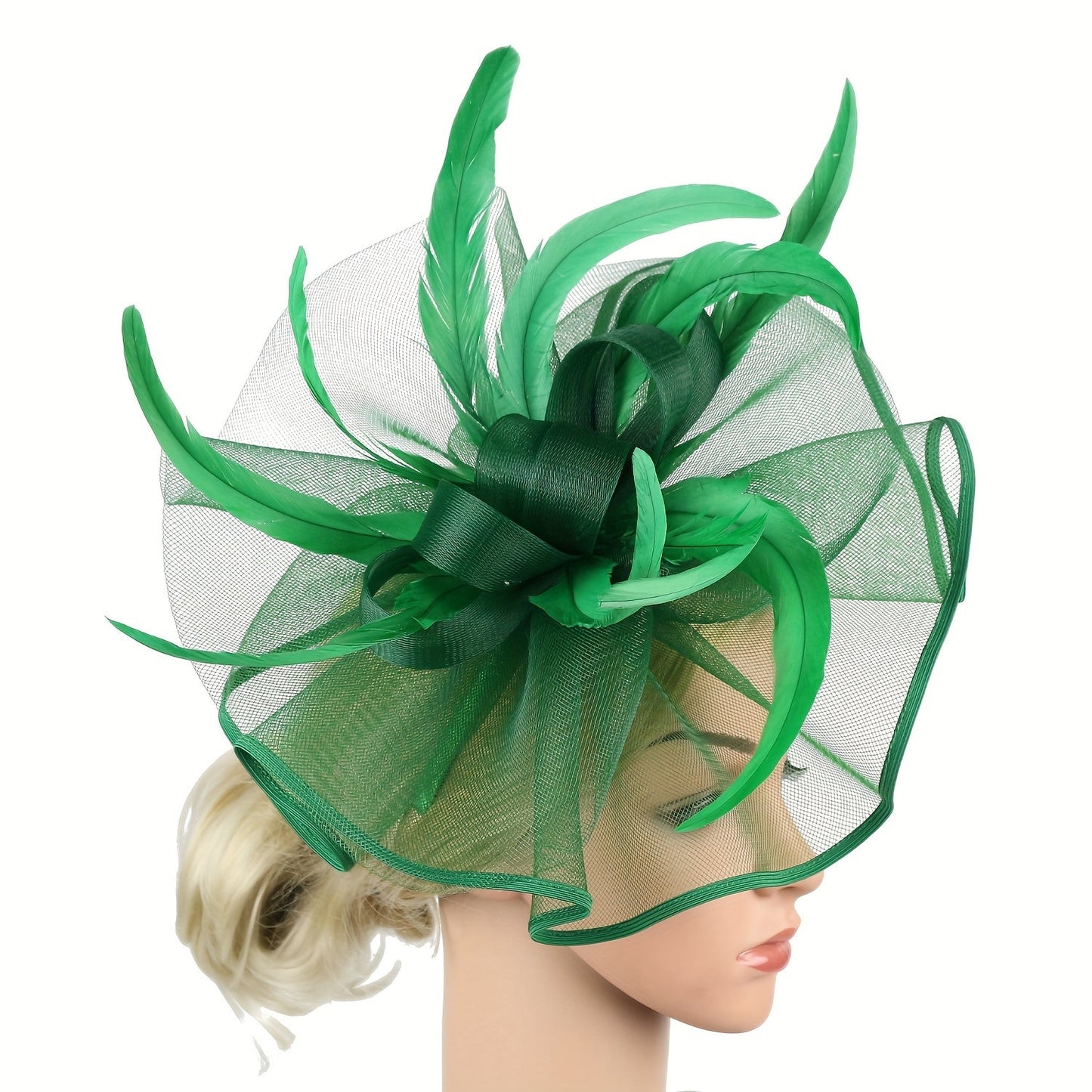 Stylish Fascinator Hats featuring Veil, Feather, and Bow - Perfect for Weddings, Proms, Kentucky Derby, and Photoshoots - Complete your Look with Fashionable Hair Accessories