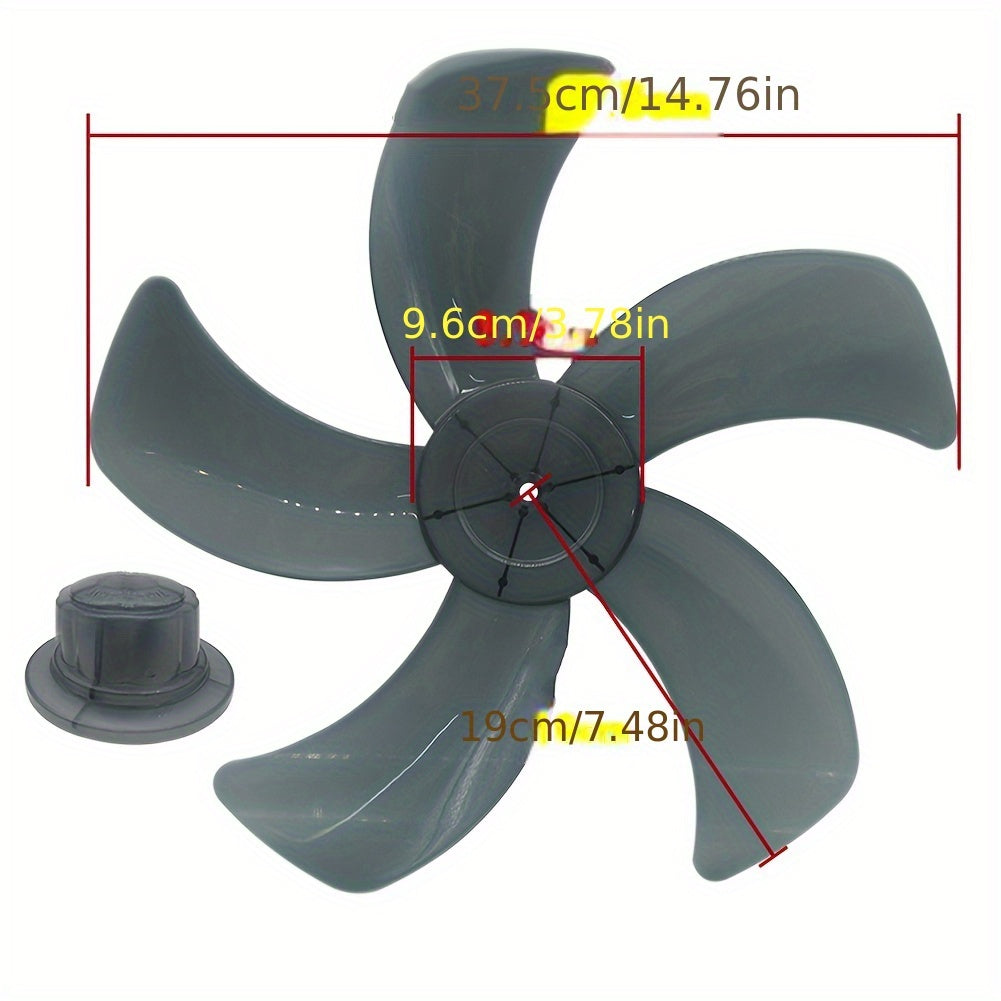 Portable 16-inch 5-Blade Fan Replacement with App-Controlled Mini Leaves, Suitable for Floor Fans, Ideal for Indoor and Outdoor Use, Ready to Use with No Assembly Needed.