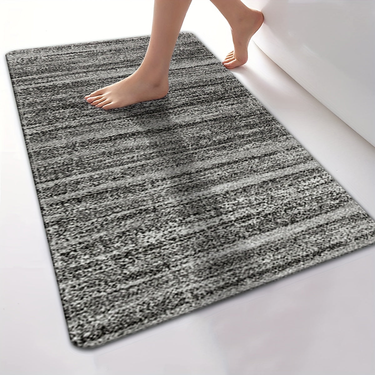 Non-slip Dark Grey Abstract Area Rug - Retro Modern Low-pile Runner Rug for Hallways, Restaurants, Kitchens, and Laundry Areas. Available in various sizes: 40x60cm, 50x80cm, 50x120cm, 50x160cm, 60x180cm. Made with rubber mat for additional grip.