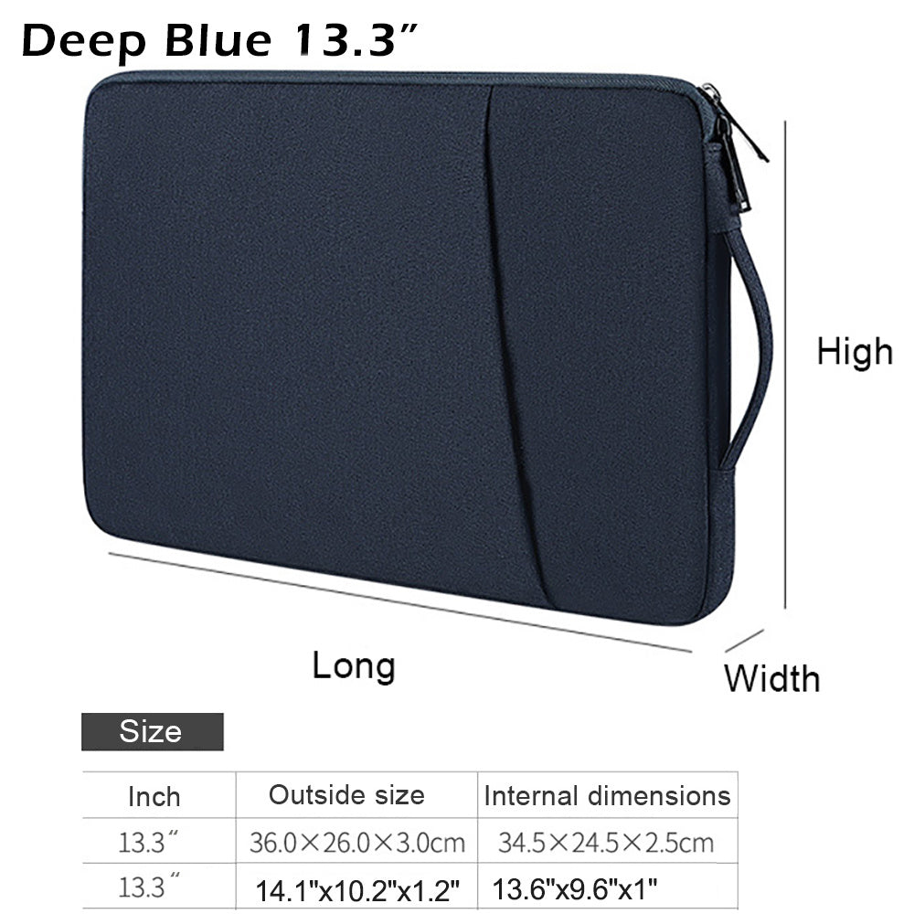 Laptop sleeve fits most 13-16 inch laptops, including MacBook, DELL, Acer, Samsung, and Lenovo.