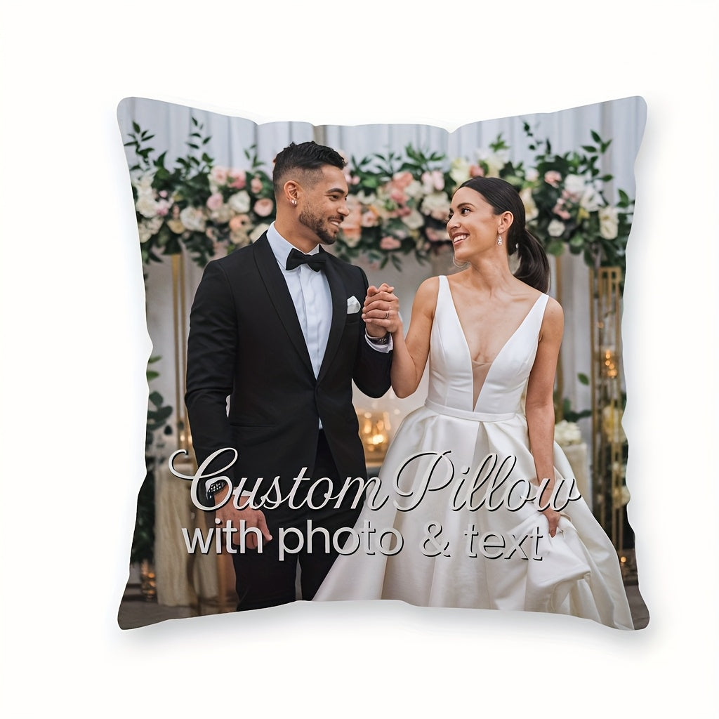 Personalize your 18x18 Pillow Cover - Great for Home Decorating & Celebrating Holidays such as Valentine's Day, Christmas, Thanksgiving, and New Year's - A Thoughtful Gift for Family and Anniversaries, Featuring a Design on One Side, Made of Polyester.