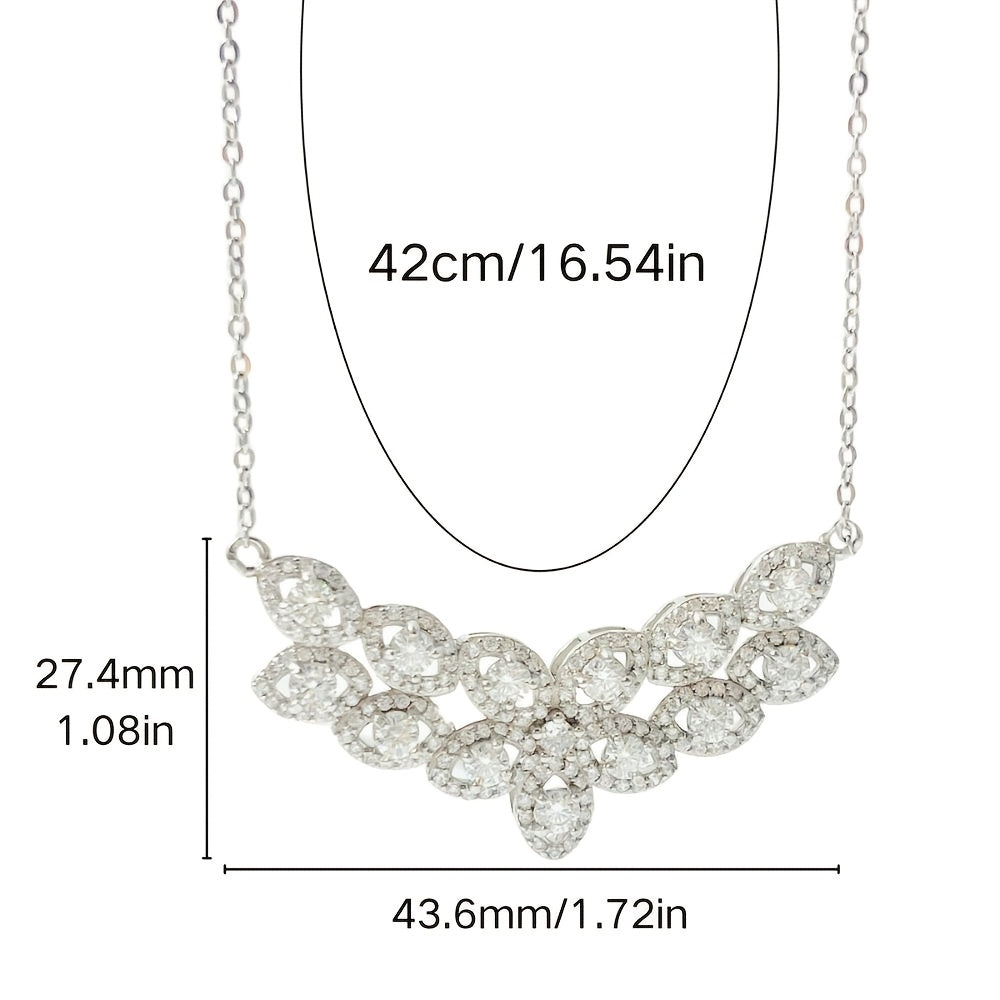 Stunning Boho-Chic 0.1 Carat D-Grade Moissanite Necklace, 925 Sterling Silver Plated, Lab-Created Stone, December Birthstone, Perfect Thanksgiving Gift, Versatile Jewelry for Every Season, Lightweight 6.05g