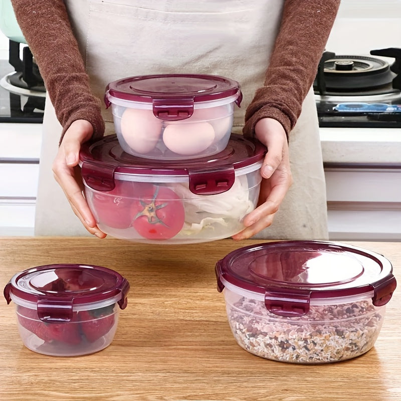 Versatile Refrigerator Bowls for Food Storage & Organization: Ideal for Kitchen, Veggie & Fruit Preservation, Dried Goods, Microwave Use, Cafeterias, Camping, Picnics & Beaches.