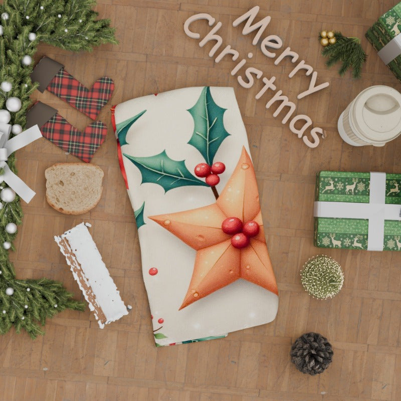 One piece of a soft Christmas kitchen towel, measuring 18 by 66.04 cm, perfect for adding festive cheer to your kitchen decor during the wintertime. This Merry Christmas tea towel makes a great decoration or gift for the holidays.