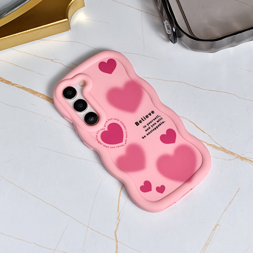 Samsung mobile phone case for various models in pink theme, designed for female users, trendy and stylish.