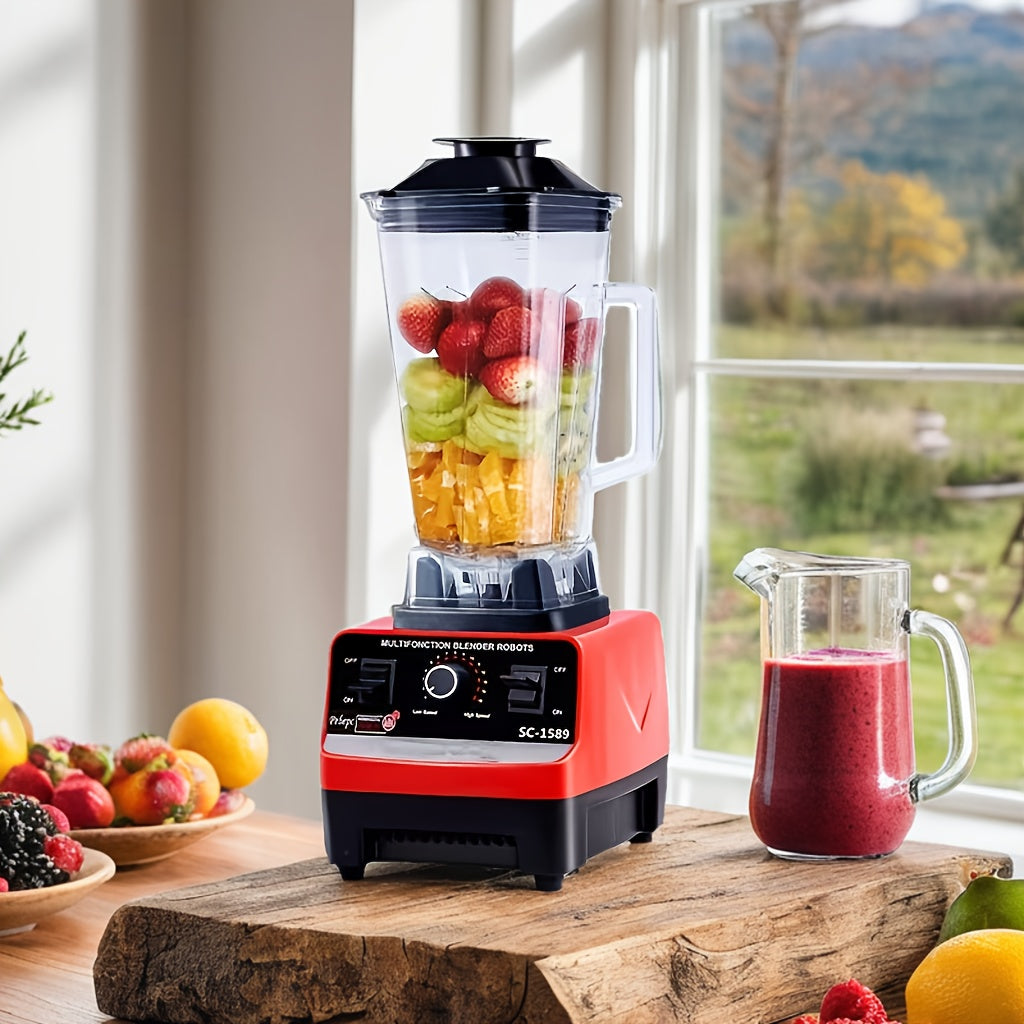 One-piece, High-Powered Blender Ideal for Home Use, Great for Creating Smoothies, Milk Tea, Juice, Shaved Ice, Fruit Juices, Soy Milk, and Crushing Ice, Essential Kitchen Appliance