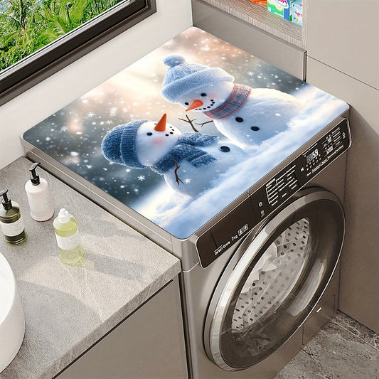 Protect your washer and dryer with the Christmas Snowman Washing Machine Dust Cover. This quick-dry and absorbent protector pad not only keeps your appliances clean but also adds a modern touch to your laundry room or kitchen. With easy cleaning and a