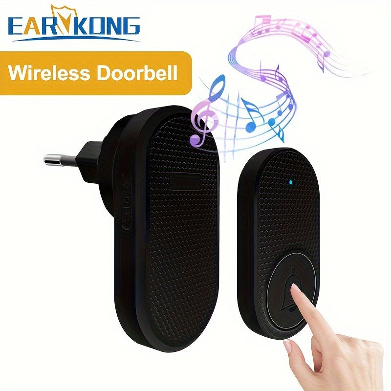 EARKONG Wireless Doorbell with 32 melodies and easy setup for home and office use.