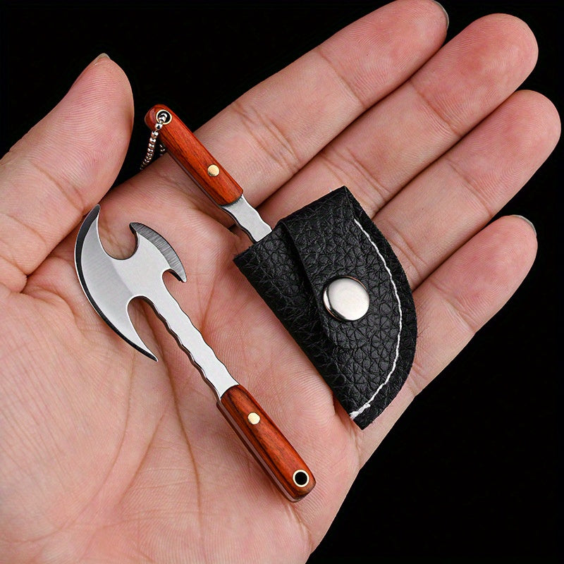 Unlock the potential of your outdoor adventures with this compact Men's outdoor keychain tool. This non-folding EDC knife is perfect for small tasks and features an easy-to-use design. The mini open embroidery knife can be used as a small kitchen knife