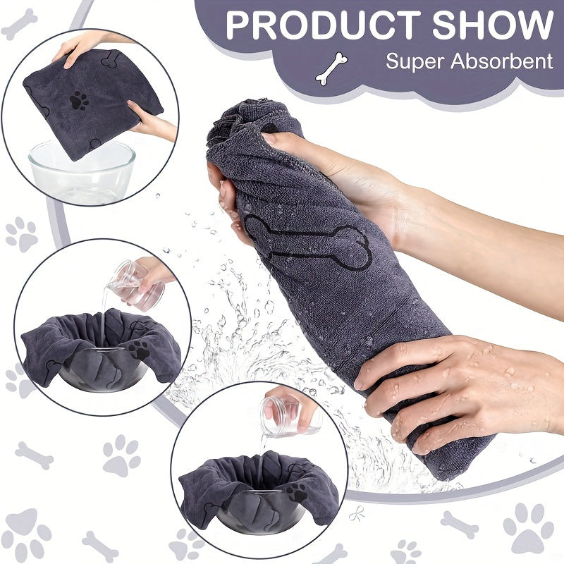 Bulk microfiber dog towels for quick drying, ideal for pet grooming.