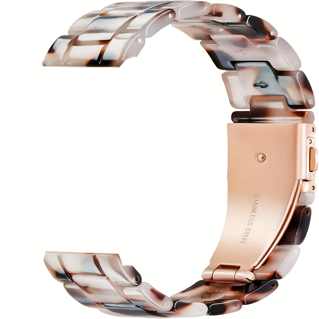 Chic Ivory White Resin Band for iWatch - Fits 38mm to 49mm Sizes, Compatible with Ultra & Series Models - Sleek, Comfortable Design with Butterfly Clasp, Lightweight and Gentle on Skin