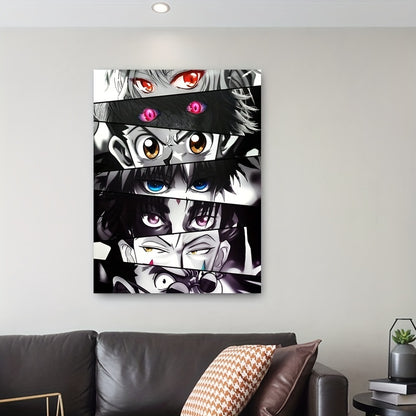 1-piece anime eyes art poster canvas painting, 40x60cm, modern home decoration for living room or kids bedroom, unframed.