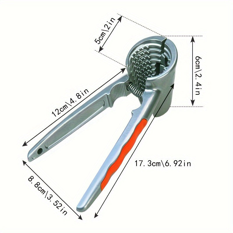 Manual Stainless Steel Nut Cracker: A Versatile Tool for Cracking Nuts and Dried Fruit in the Kitchen, No Electricity Needed