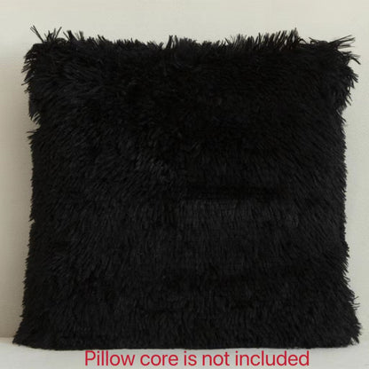 Luxurious 18x18 inch faux fur throw pillow cover for sofa, bedroom, or car.