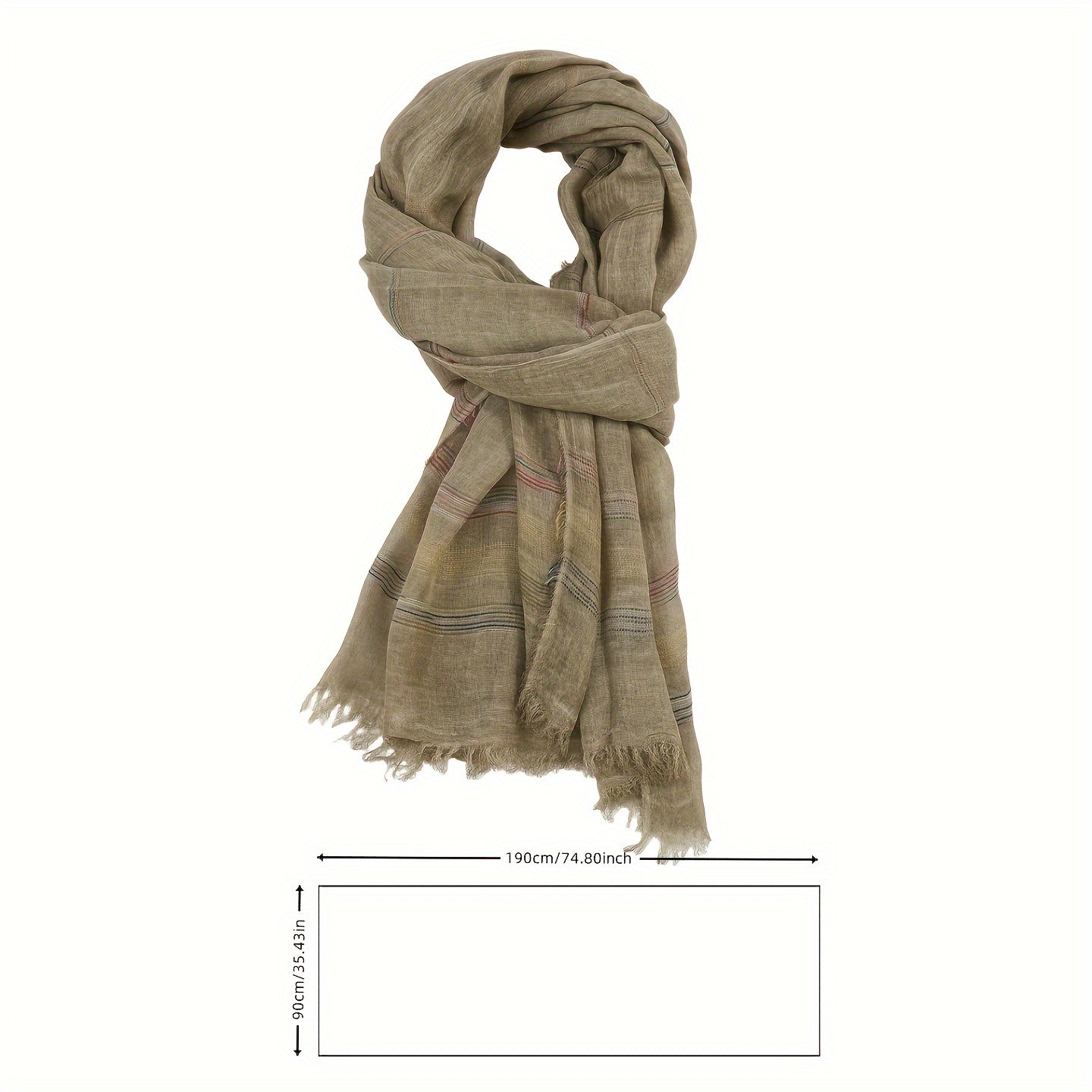 [Bestselling] Men's Stylish Striped Scarf - Made with 100% Rayon, Suitable for All Seasons, Features European And American Design, Expertly Woven