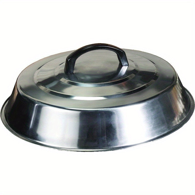 Stainless Steel Cheese Melting Dome and Steaming Cover, Ideal for Flat Top, Grill Cooking, Indoor or Outdoor Griddle Accessories - 1 Piece, 32 cm Round Basting Cover