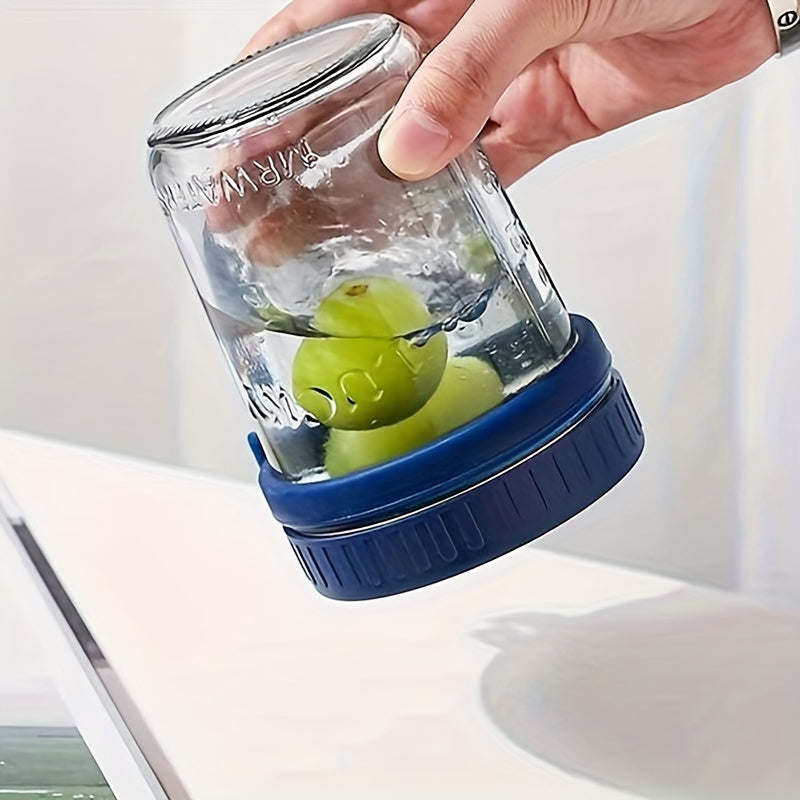 1 or 2 glass containers with lids and spoons for overnight oats, oatmeal, or food storage, a practical kitchen gadget.