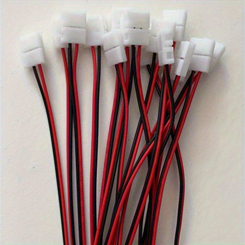 16pcs No Soldering 2 Pin LED Strip Connectors for connecting LED strip wires.