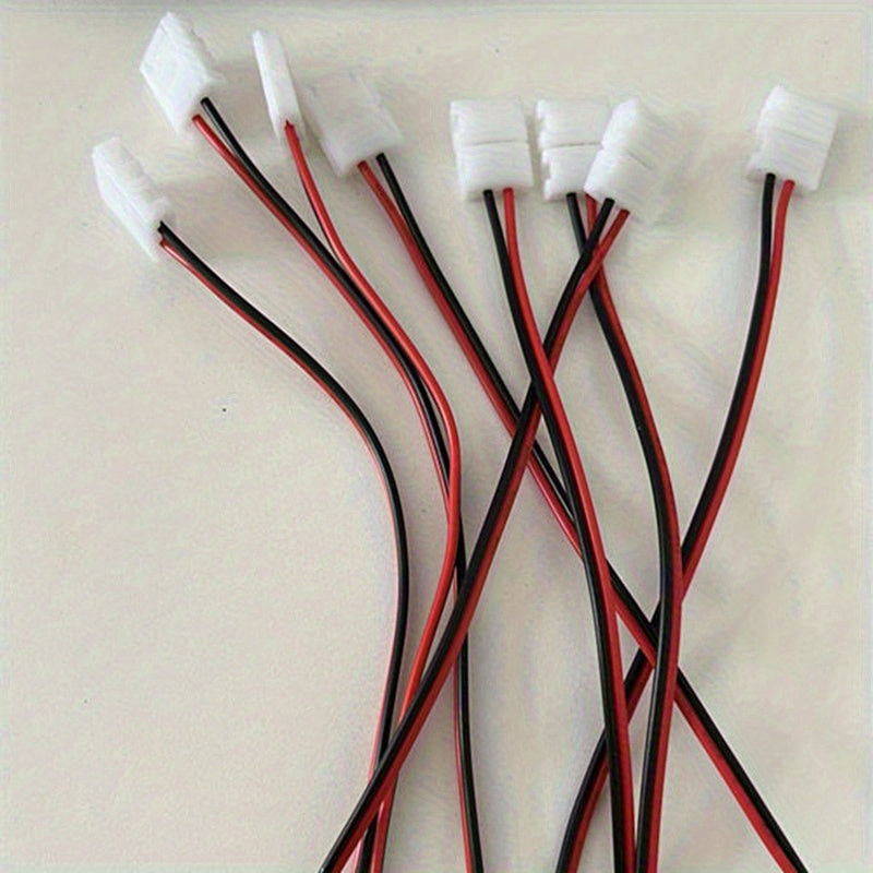 16pcs No Soldering 2 Pin LED Strip Connectors for connecting LED strip wires.