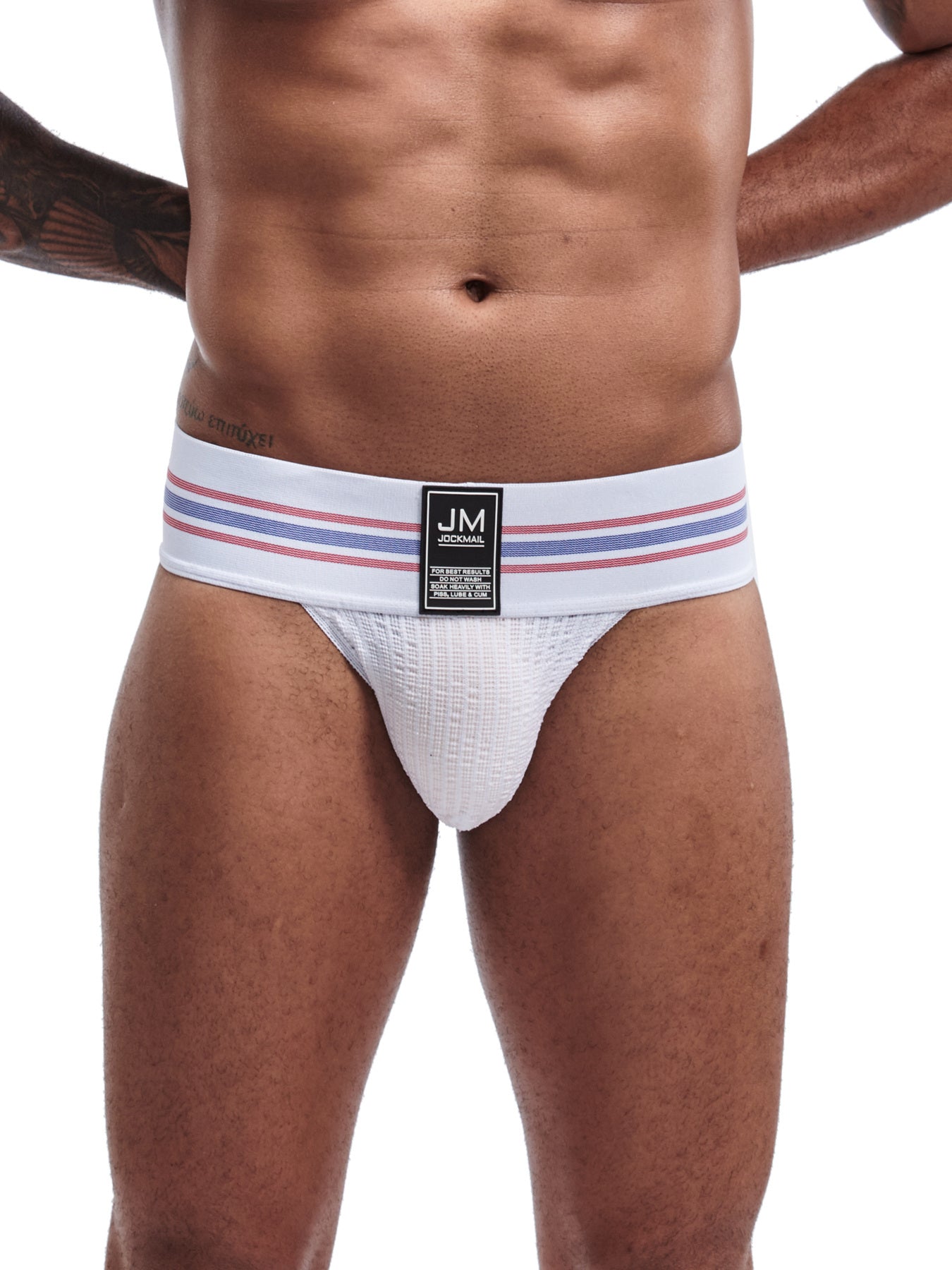 Men's low waist briefs with a striped design, perfect for sports and casual wear.